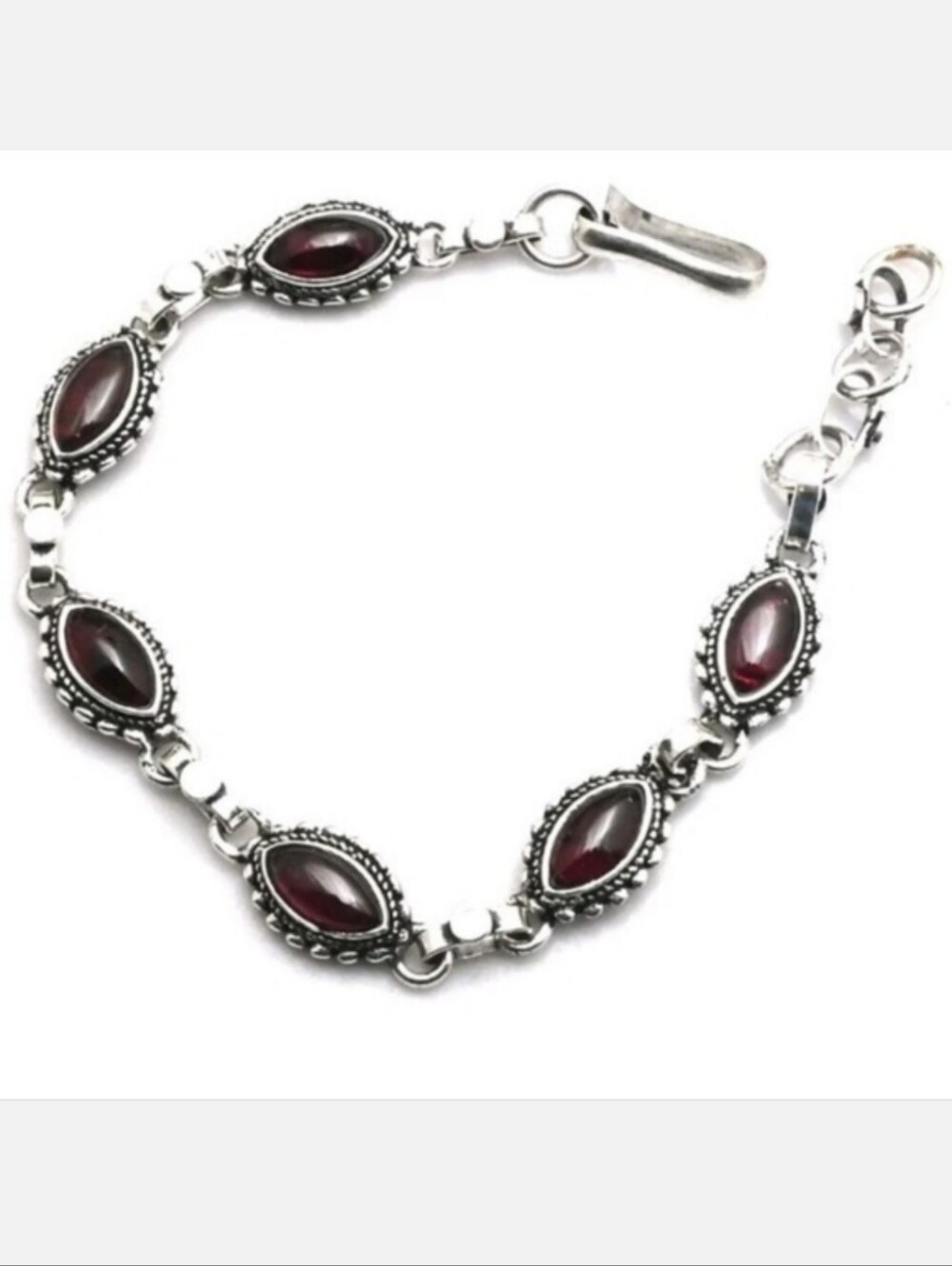 Rubellite Gemstone Jewelry 925 Sterling Silver Handmade Bracelet